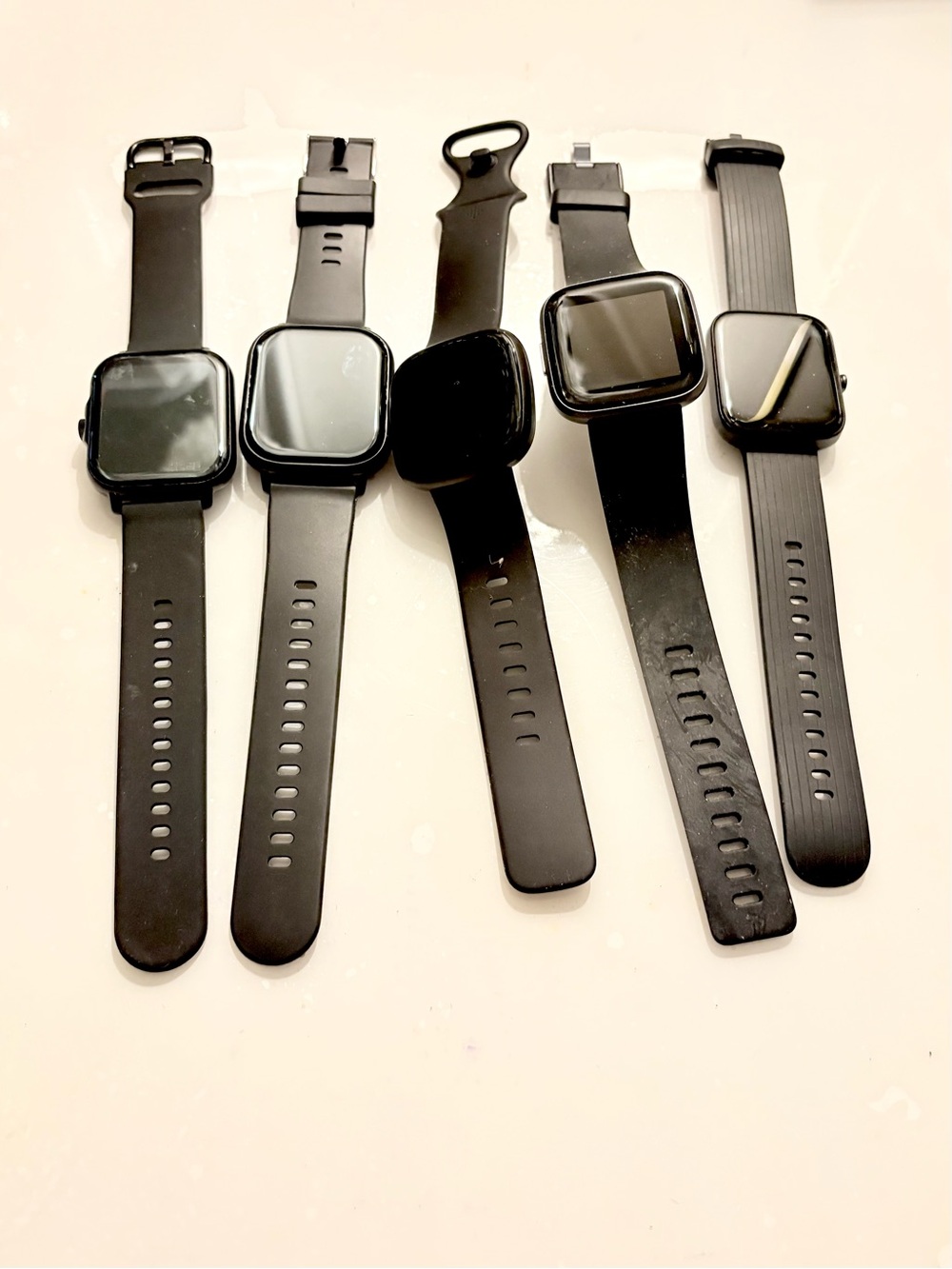Bundle of 5 Fitbit Watches for Parts Only Not Working No Charger